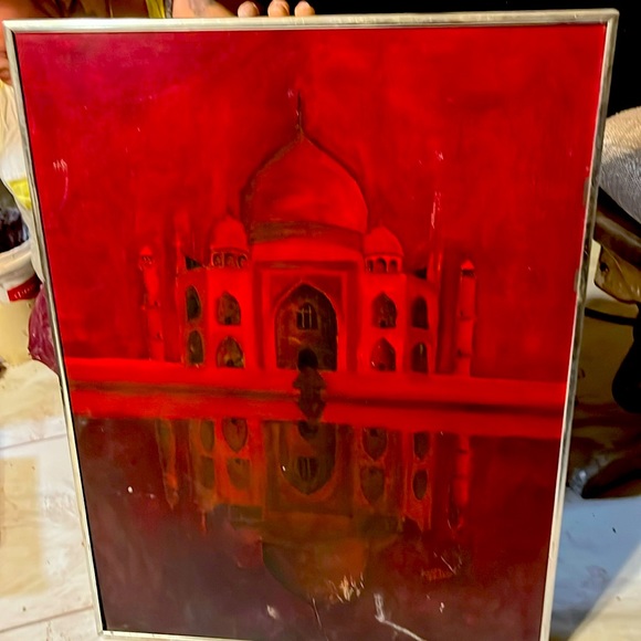 taj mahal original painting the story of love by may good.